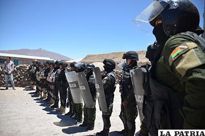 Los uniformados custodiaron las bocacalles de Sabaya