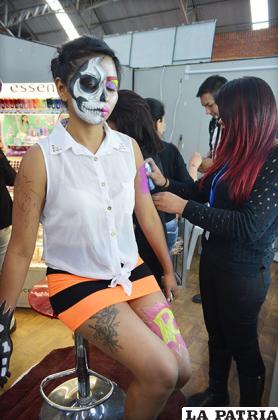 Algunas muestras de maquillaje artístico en el cuerpo de Naira Gonzales
