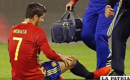 Morata se lesionó en el partido amistoso de España frente a 
Inglaterra