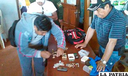 Las joyas recuperadas por la Policía en San Ignacio de Velasco