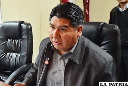 Aniceto Choque, miembro de la Comisión de seguridad de la Brigada Parlamentaria de Oruro /Archivo