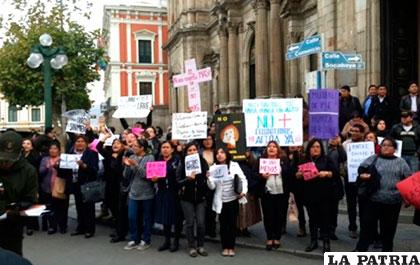 Mujeres de La Paz marcharon en octubre contra los feminicidios /ANF/Archivo