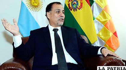 Normando Álvarez, embajador de Argentina en Bolivia /Los Tiempos/Archivo