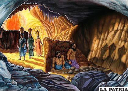 El mito de la caverna, propuesto por Platón /BIOGRAFÍAS Y VIDAS