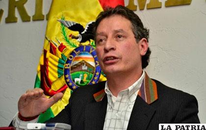 El ministro de Minería, César Navarro /EL BOLIVIANO