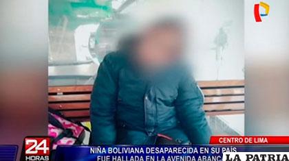 La televisión peruana refleja el hallazgo de la niña