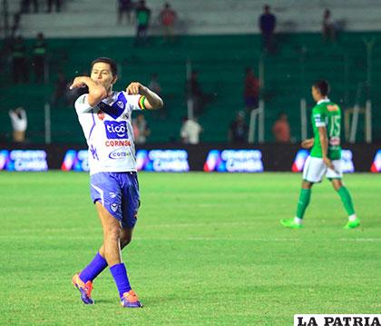 Saucedo fue autor de los dos goles para la victoria del cuadro orureño