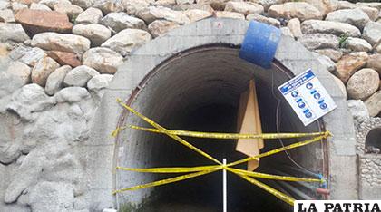 Túnel precintado del proyecto hidroeléctrico Miguillas