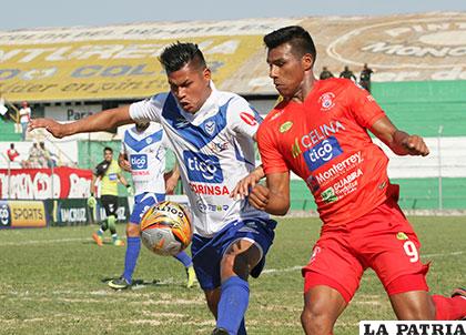 La acción del partido de ida donde venció Guabirá 3-1 en Montero el 23 de agosto pasado