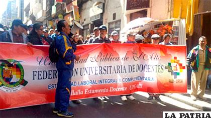 UPEA protagonizó en las últimas semanas una serie de manifestaciones por mayor presupuesto