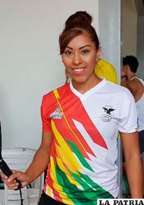 La raquetbolista boliviana 
Jenny Daza