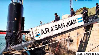 El día que se presentó el ARA San Juan