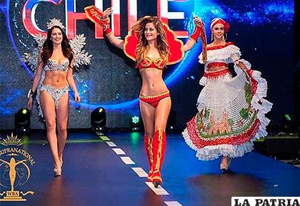 Valentina durante su participación en Miss Hispanoamericana