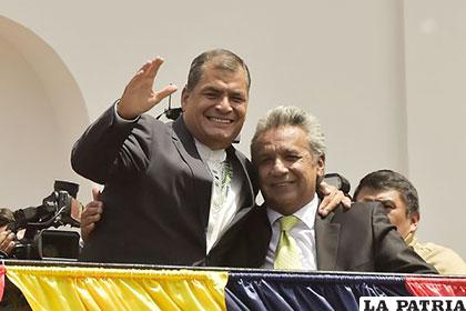 Correa apoyó a Moreno en la campaña electoral