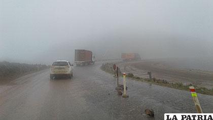 La neblina registrada en algunos tramos carreteros /ABC