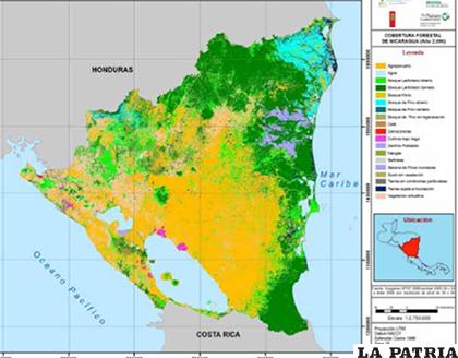 Cobertura de Bosques de Nicaragua Año 2006 /pnuma.org
