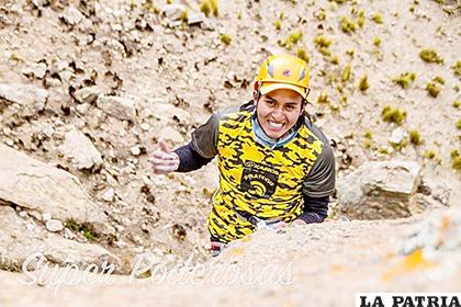 Josué Colque durante su participación en 