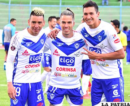 Hebert Leaños, Javier Sanguinetti y Marco Barrera, jugadores del cuadro orureño