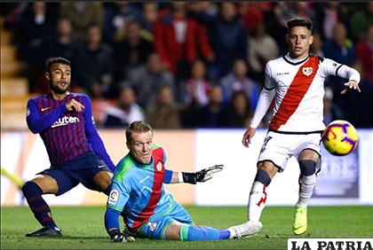 La acción del partido en el cual venció Barcelona de visita 3-2 al Rayo Vallecano / as.com