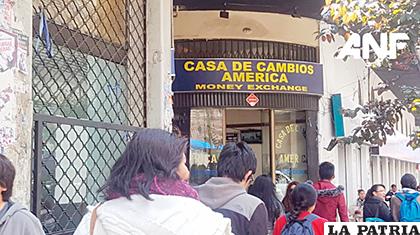 Casa de Cambios América en la ciudad de La Paz /ANF
