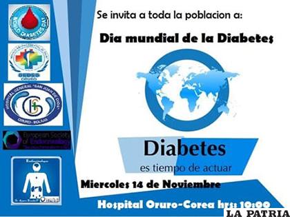 El afiche oficial de la Campaña Educativa sobre Diabetes /HOSPITAL GENERAL