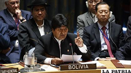 Morales habló este viernes en la sesión de mandatarios/VOZ DE AM?RICA