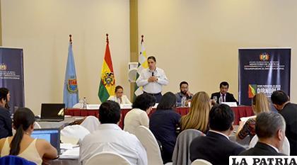 Ministro Héctor Arce en el evento de presentación del plan de selección de notarios/ANF