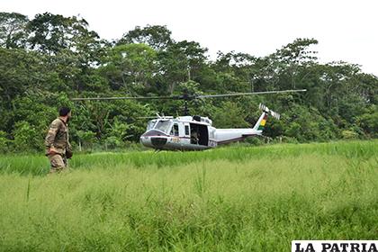 Ascenso y descenso en helicóptero para operativos antinarcóticos