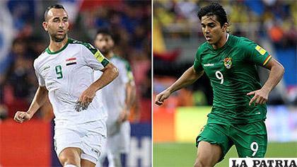 Ahmed Yasin y Marcelo Martins, delanteros de ambas selecciones /larepublica.pe