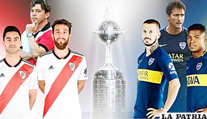 River o Boca, uno de los dos equipos levantará este sábado el trofeo de campeón /elcomercio.pe