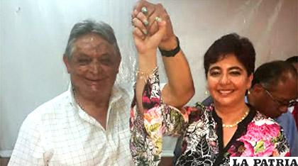Jaime Paz Zamora y Paola Barriga, candidatos por la fracción del Partido 
Demócrata Cristiano (PDC) /ANF