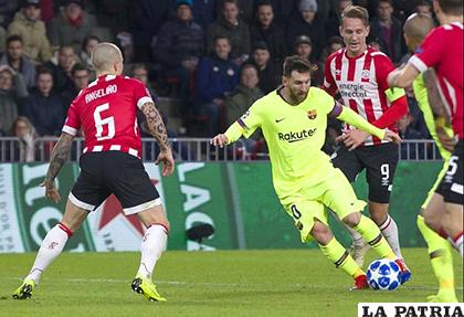 Barcelona, de la mano de Messi, venció al PSV Eindhoven de visita (1-2) /as.com