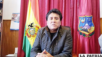 El alcalde Saúl Aguilar Torrico se refirió al aniversario de la ciudad de Oruro /LA PATRIA