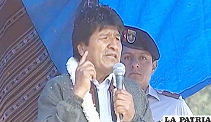 Morales se pronunció en un acto en Cochabamba 
/Captura BTV
