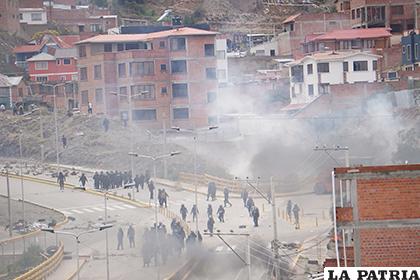 Las avenidas fueron escenarios del enfrentamiento