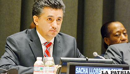 Exembajador de Bolivia ante la Organización de Naciones Unidas (ONU), Sacha Llorenti /?xito Noticias
