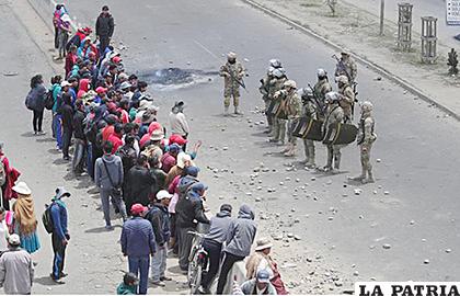 Protestas en contra del gobierno interino en Bolivia 
/EFE