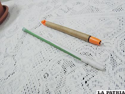 Estos lápices son fabricados con material reciclado
