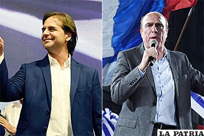Luis Lacalle Pou, candidato por el Partido Nacional (PN) y Daniel Martínez candidato del Frente Amplio (FA) /elmundo.uecdn.es
