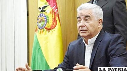 El ministro de Desarrollo Productivo y Economía Plural, Wilfredo Rojo /Periódico Bolivia
