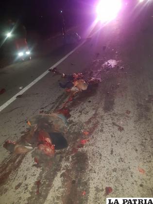 Los efectivos policiales tuvieron un arduo trabajo para realizar el levantamiento legal del cadáver /LA PATRIA