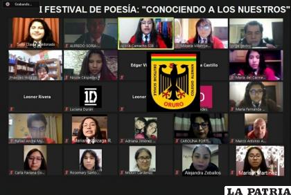 La actividad se desarrolló mediante la plataforma Zoom /captura