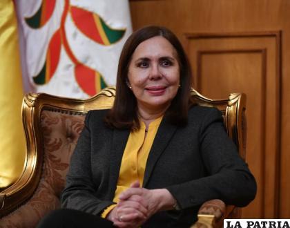 Karen Longaric, ministra de Relaciones Exteriores / ABI