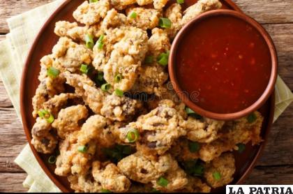 Mollejas de pollo crocantes
