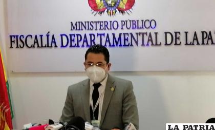El fiscal coordinador Sergio Bustillos informó sobre el caso /erbol.com