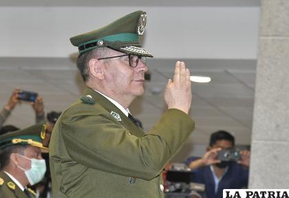 Coronel Jhonny Aguilera Montecinos, comandante de la Policía Boliviana /APG