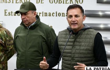 Los exministros Arturo Murillo, de Gobierno y Fernando López, de Defensa /ABI