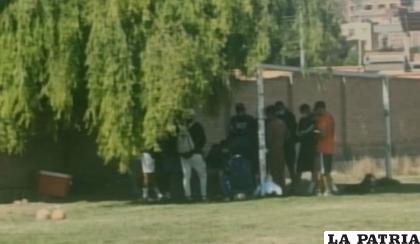 En la tarde se tenía planificado reiniciar los entrenamientos, no se presentaron los jugadores /captura