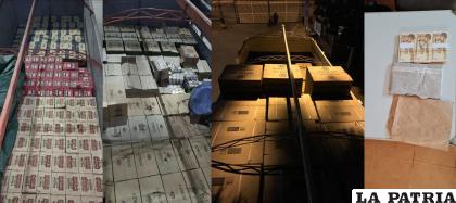 Camiones con contrabando y dinero falsificado decomisados por la Aduana Nacional /AN
