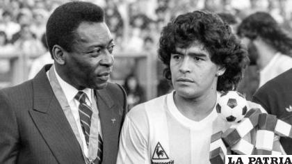 La relación Pelé-Maradona estuvo marcada por declaraciones de admiración mutua
